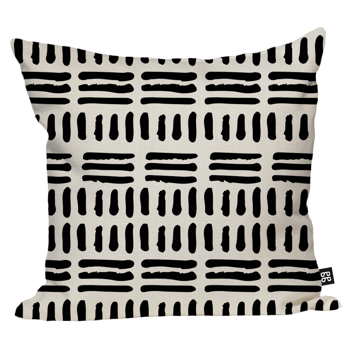 Tribal Sticks Black / Bone Cushion