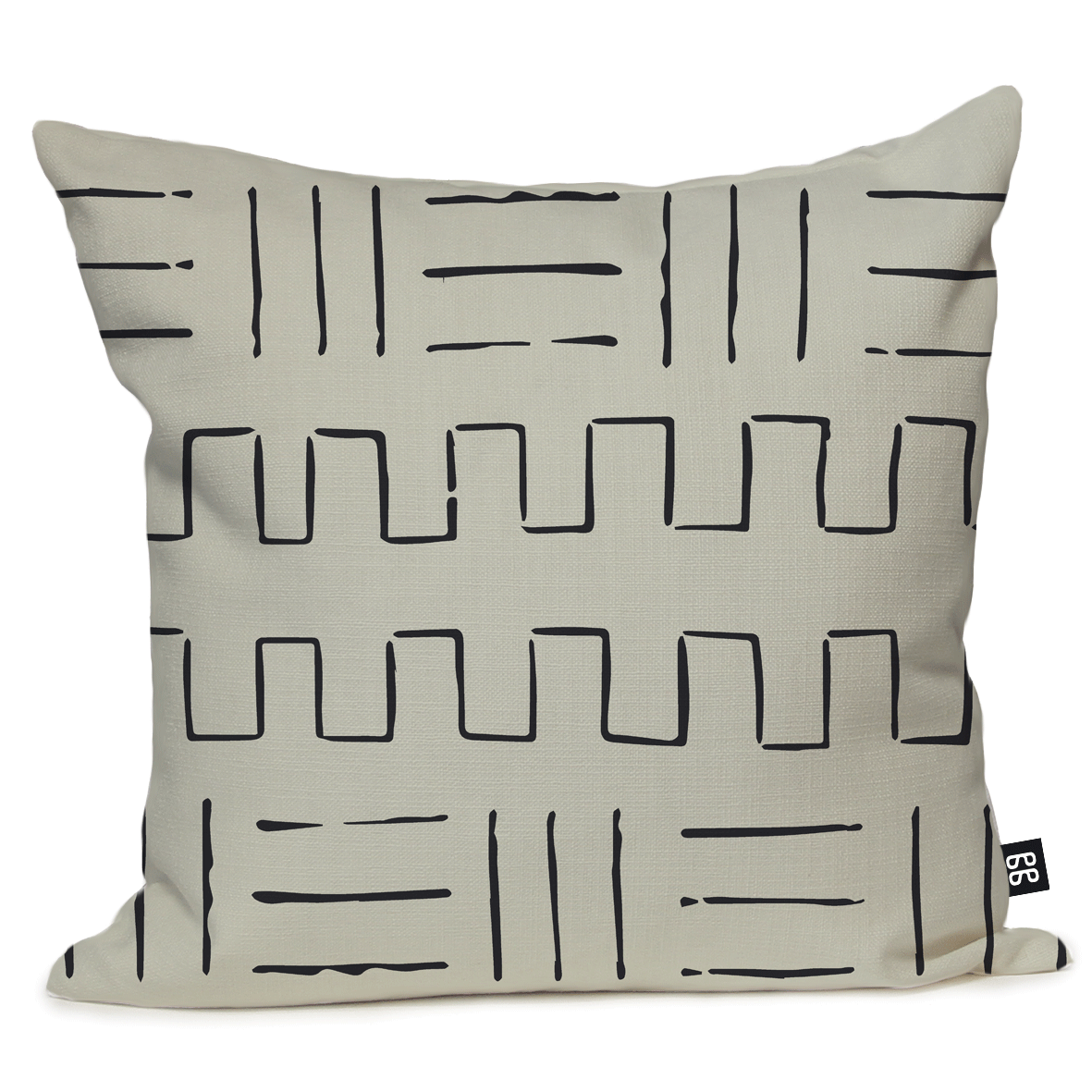 Tribal Mud Cloth Black / Bone Cushion